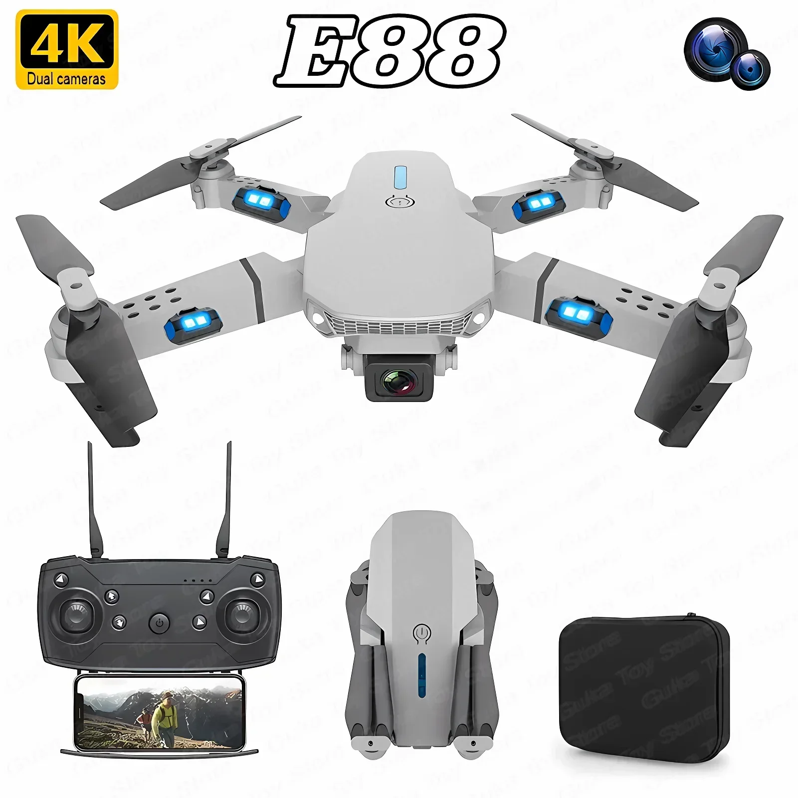E88 Pro WIFI FPV Drone Wide An - огляд і ціна Drone Camera Professional